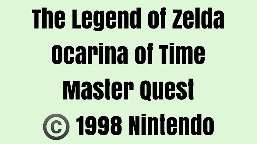 LEGEND OF ZELDA Ocarina of Time Master Quest
